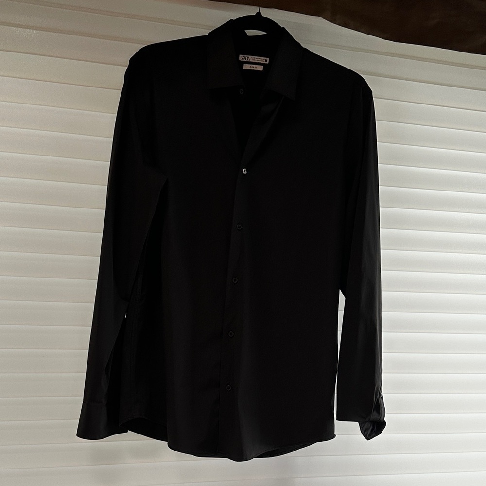 Zara Men's Black  Button Down Shirt